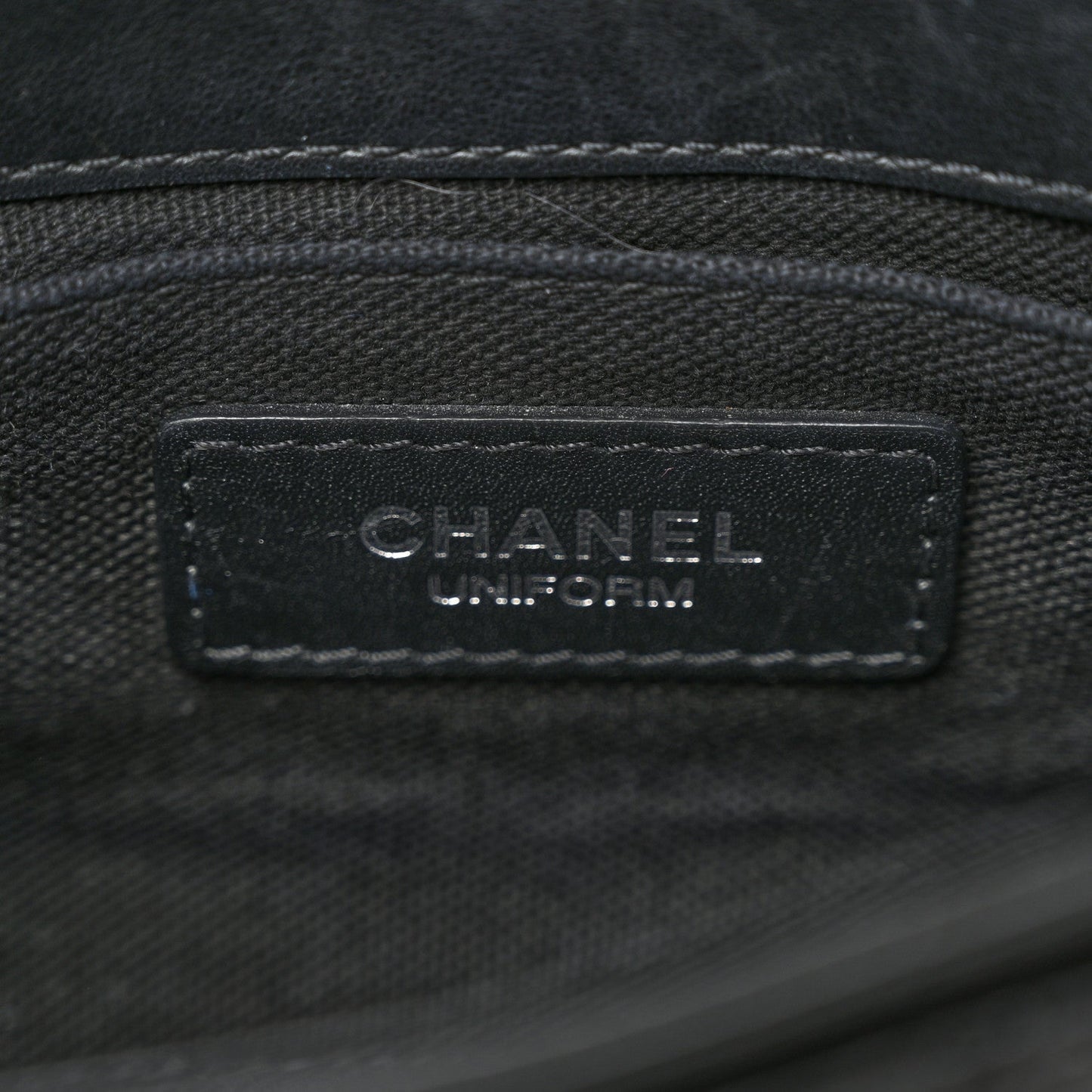 Chanel Calfskin Quilted CC Uniform Flap Belt Bag Black