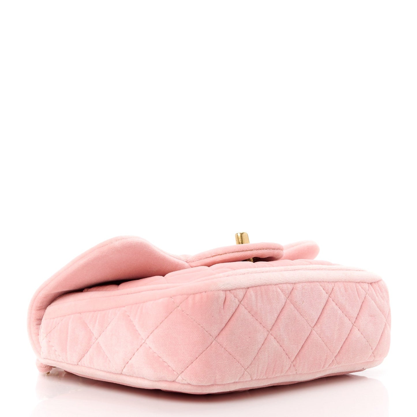 Chanel Velour Quilted Mini Double Frame Flap Rose