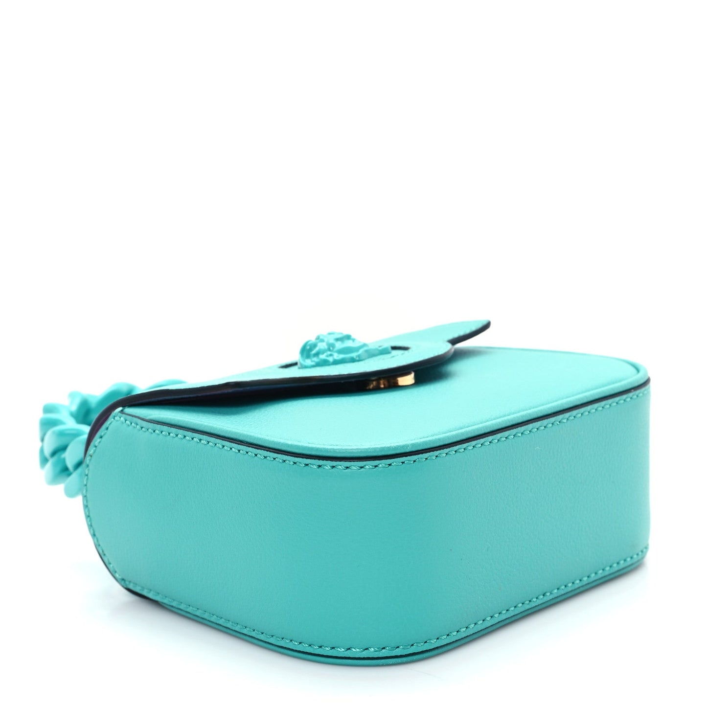 Versace Calfskin Mini La Medusa Bag Turquoise