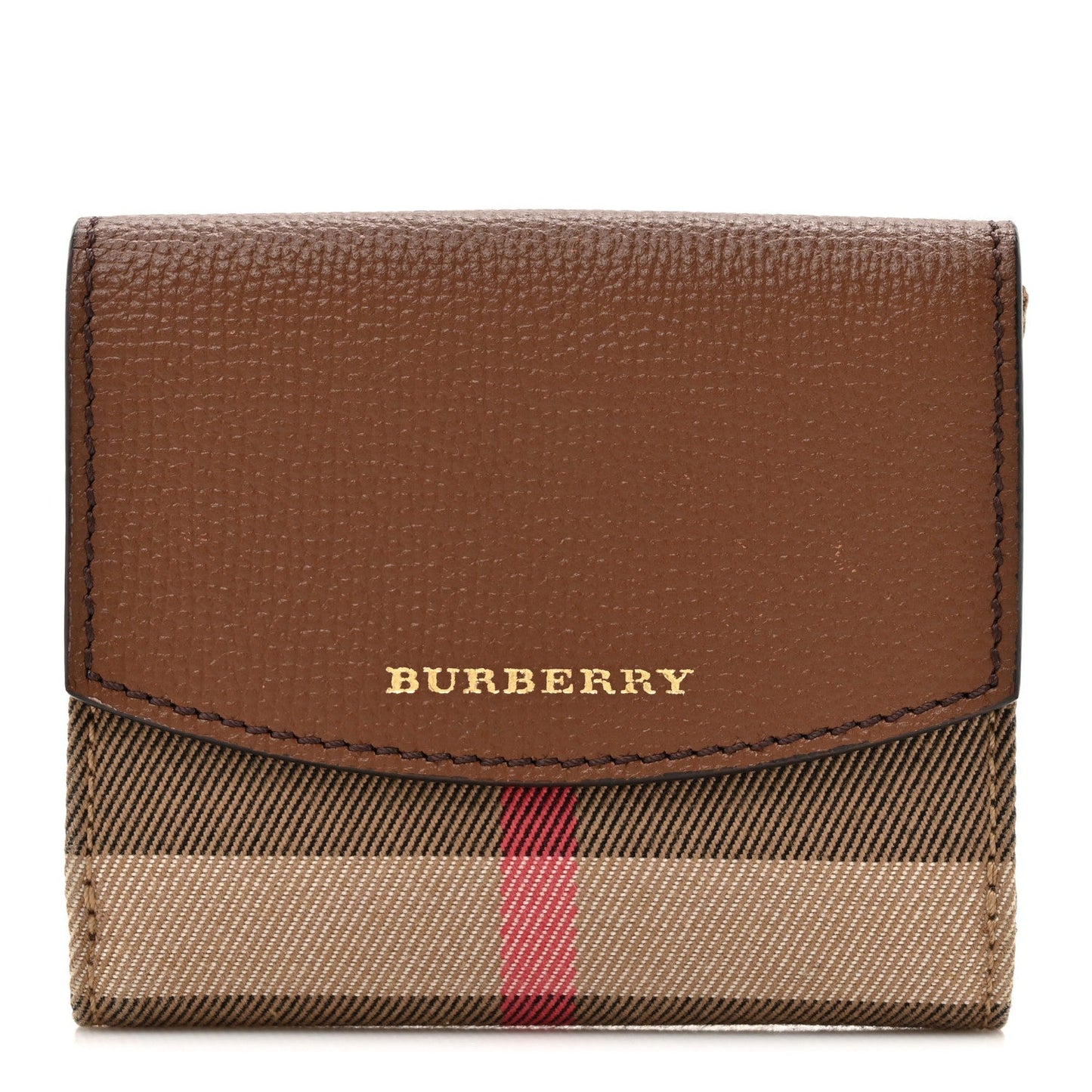 Burberry House Check Luna French Wallet Brown
