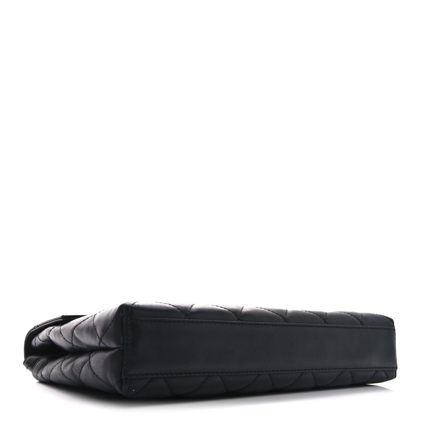 Chanel Lambskin Quilted Clutch Black