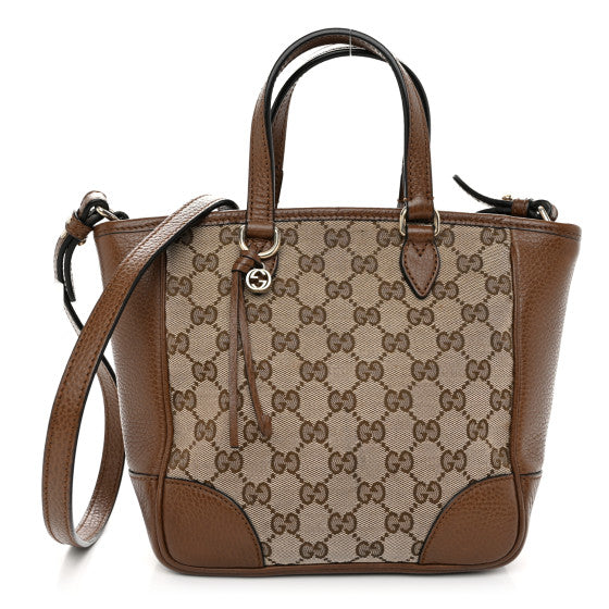 Gucci Monogram Small Bree Tote Beige Tabacco