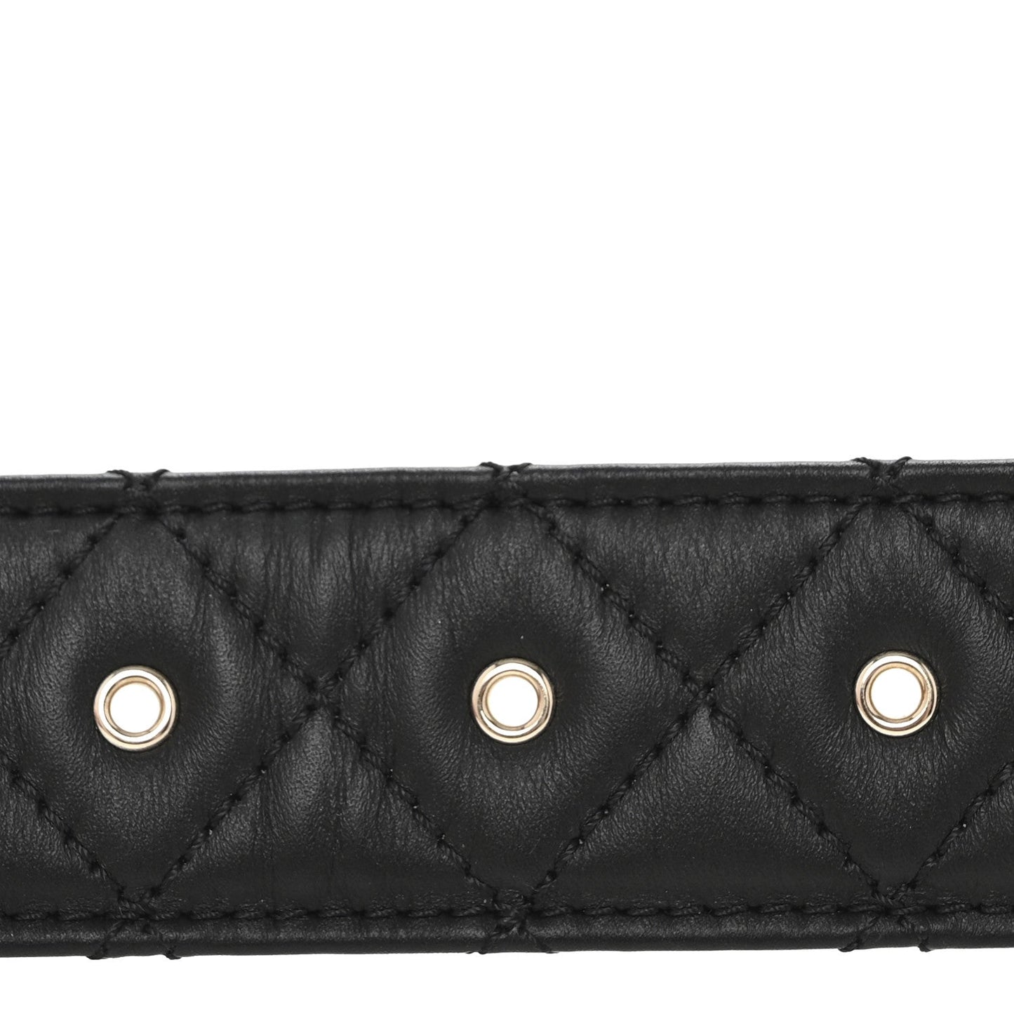 Chanel Calfskin Quilted CC Chain Belt 80 32 Black