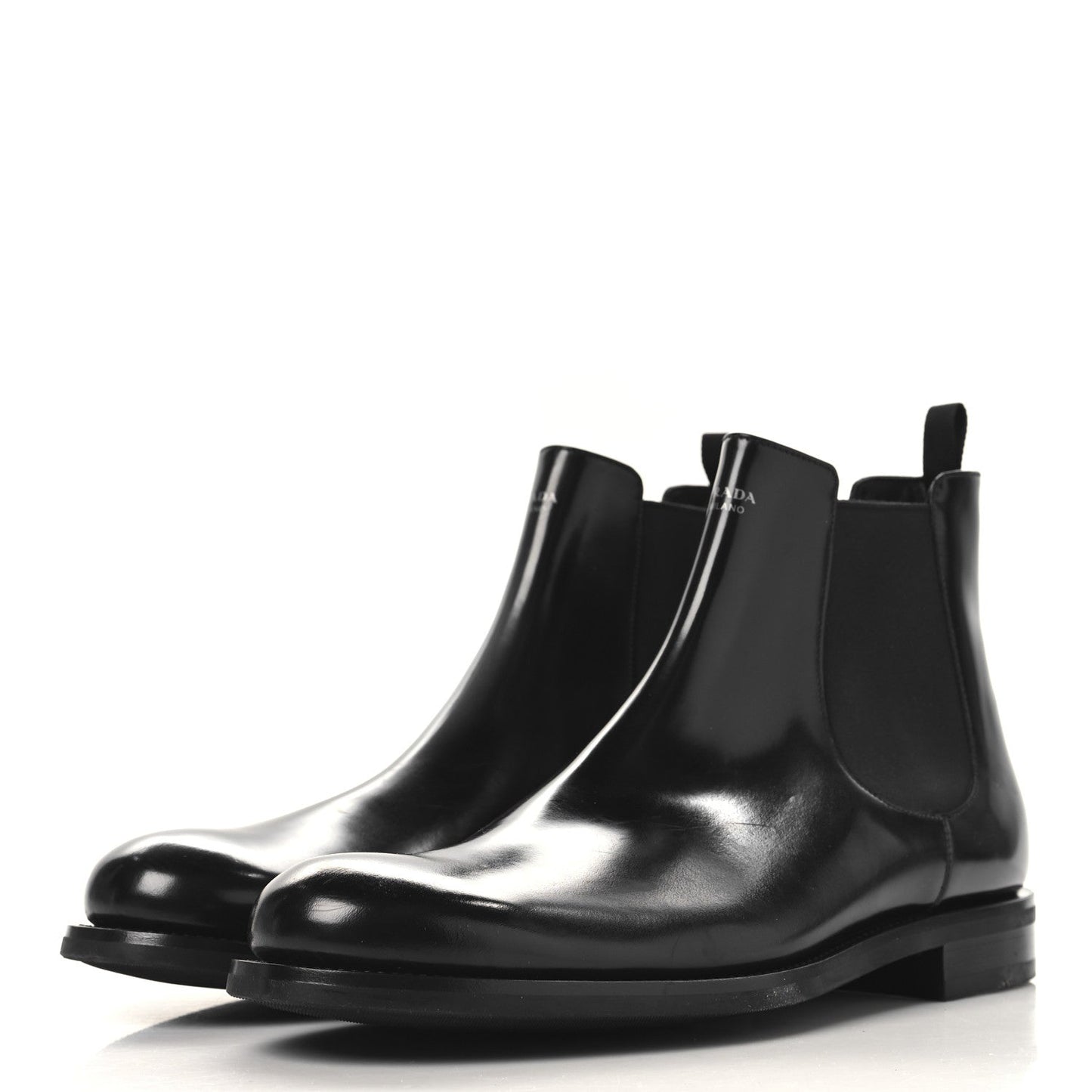 Prada Spazzolato Mens Chelsea Boots 12 Black