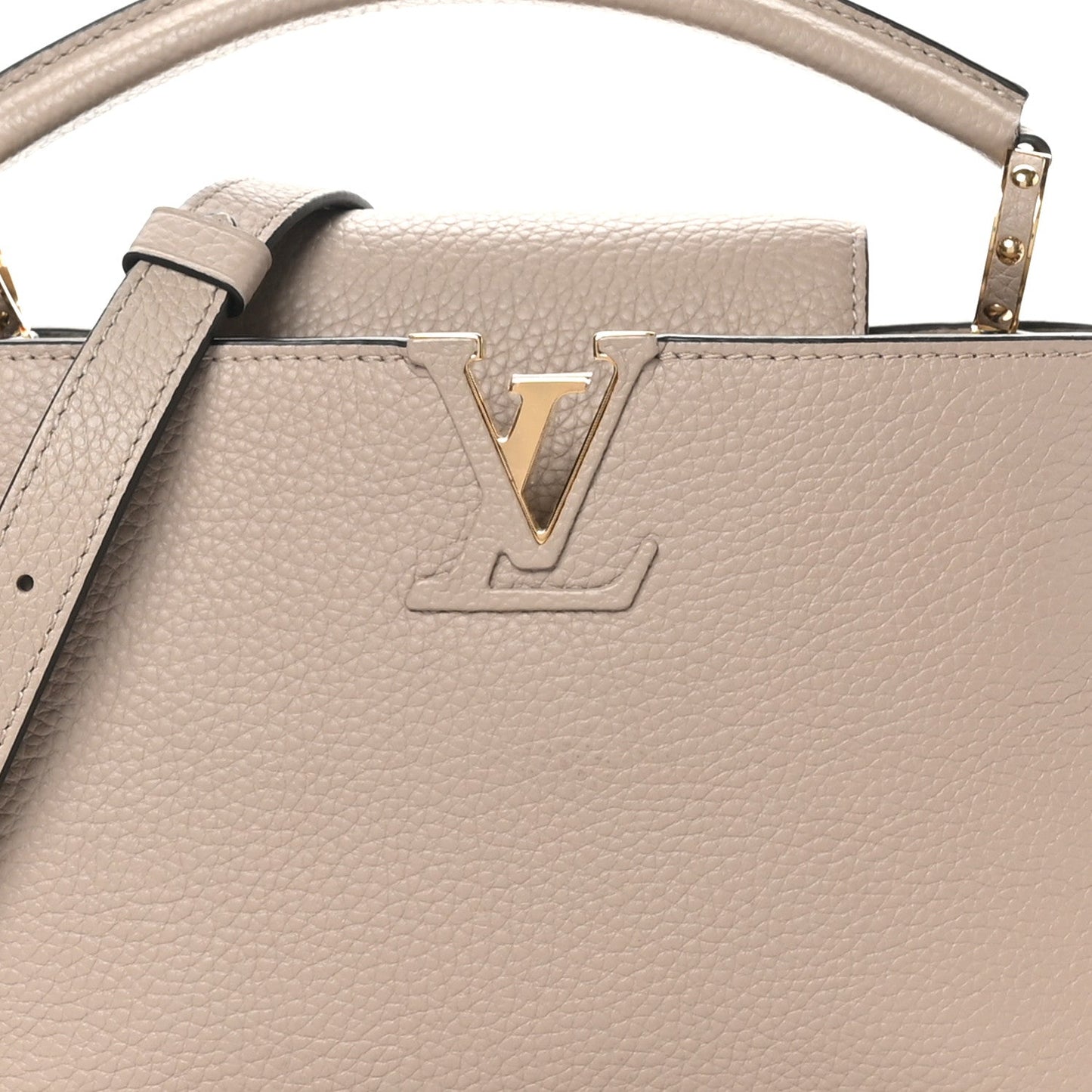 Louis Vuitton Taurillon Capucines BB Galet