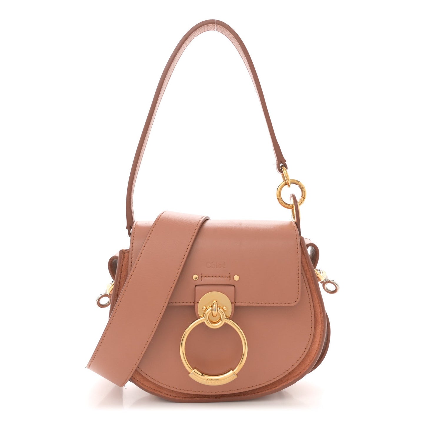 Chloe Calfskin Small Tess Bag Muted Brown