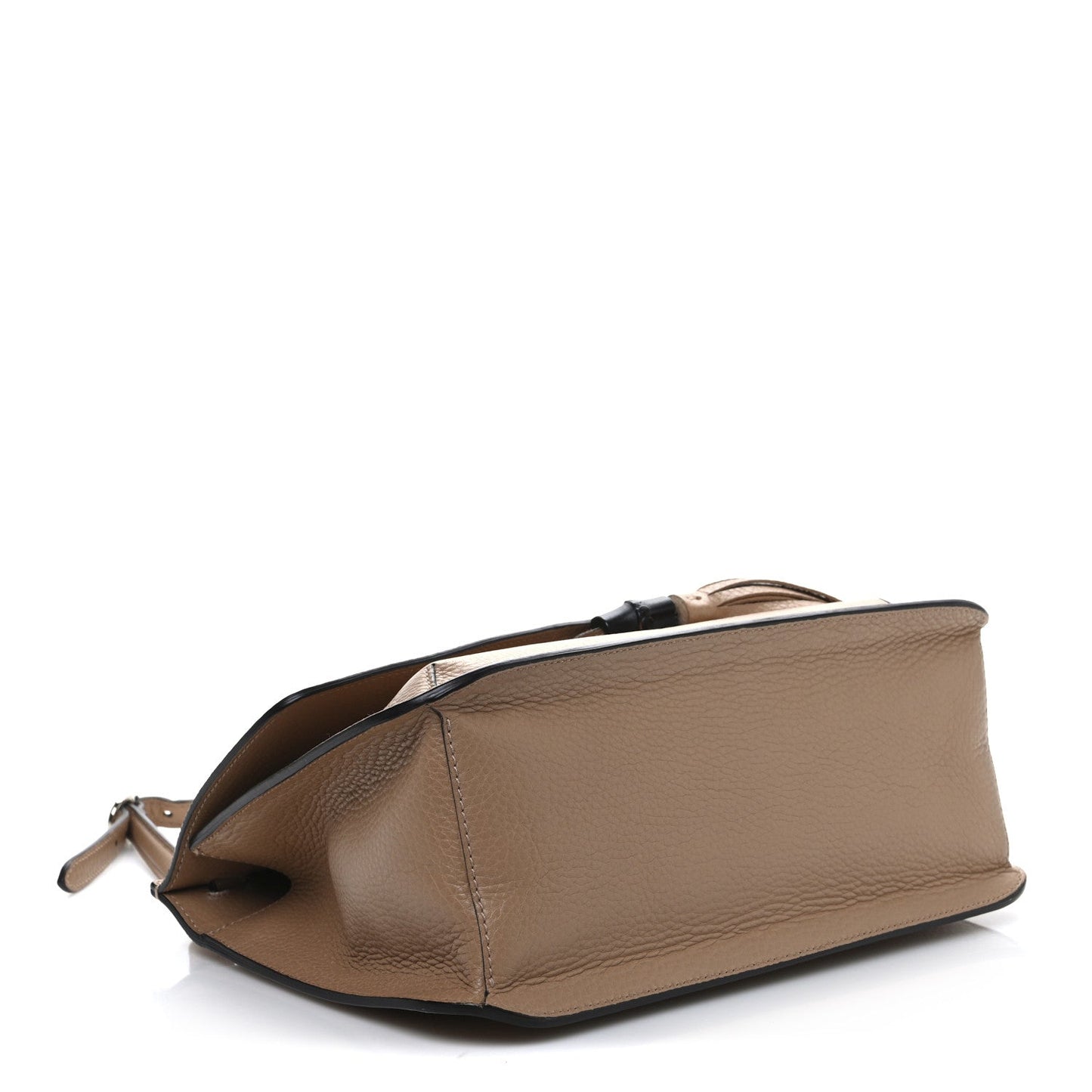 Gucci Cellarius Calfskin Medium Bamboo Daily Flap Shoulder Bag Camelia