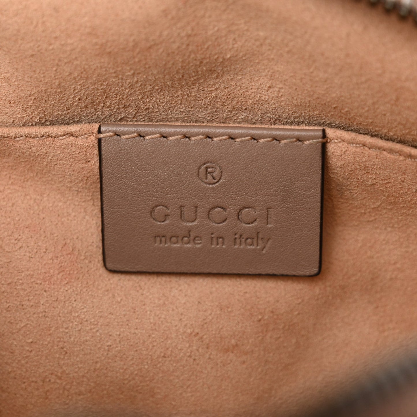 Gucci Calfskin Matelasse GG Marmont Belt Bag 85 34 Porcelain Rose