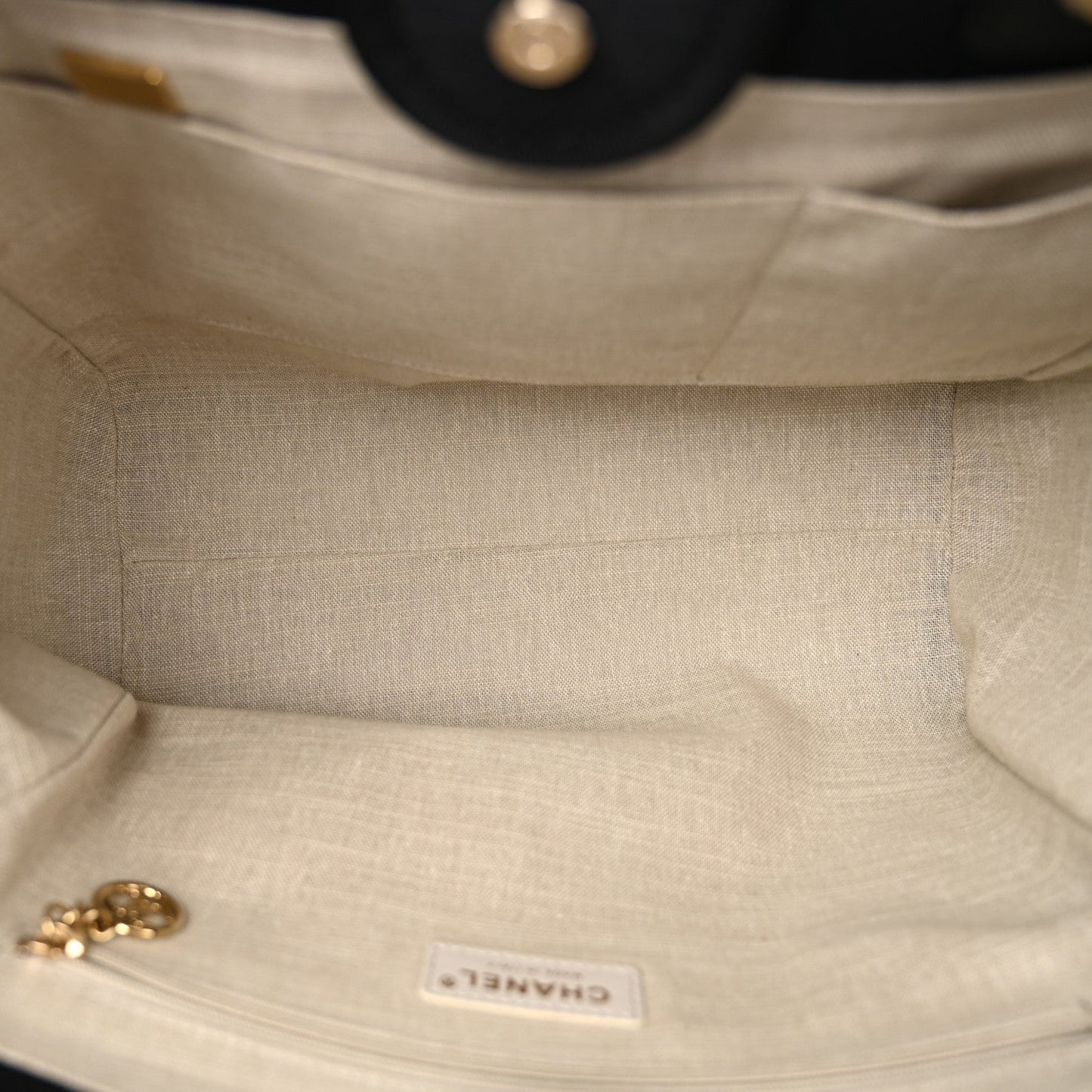 Chanel Mixed Fibers Small Deauville Tote Black