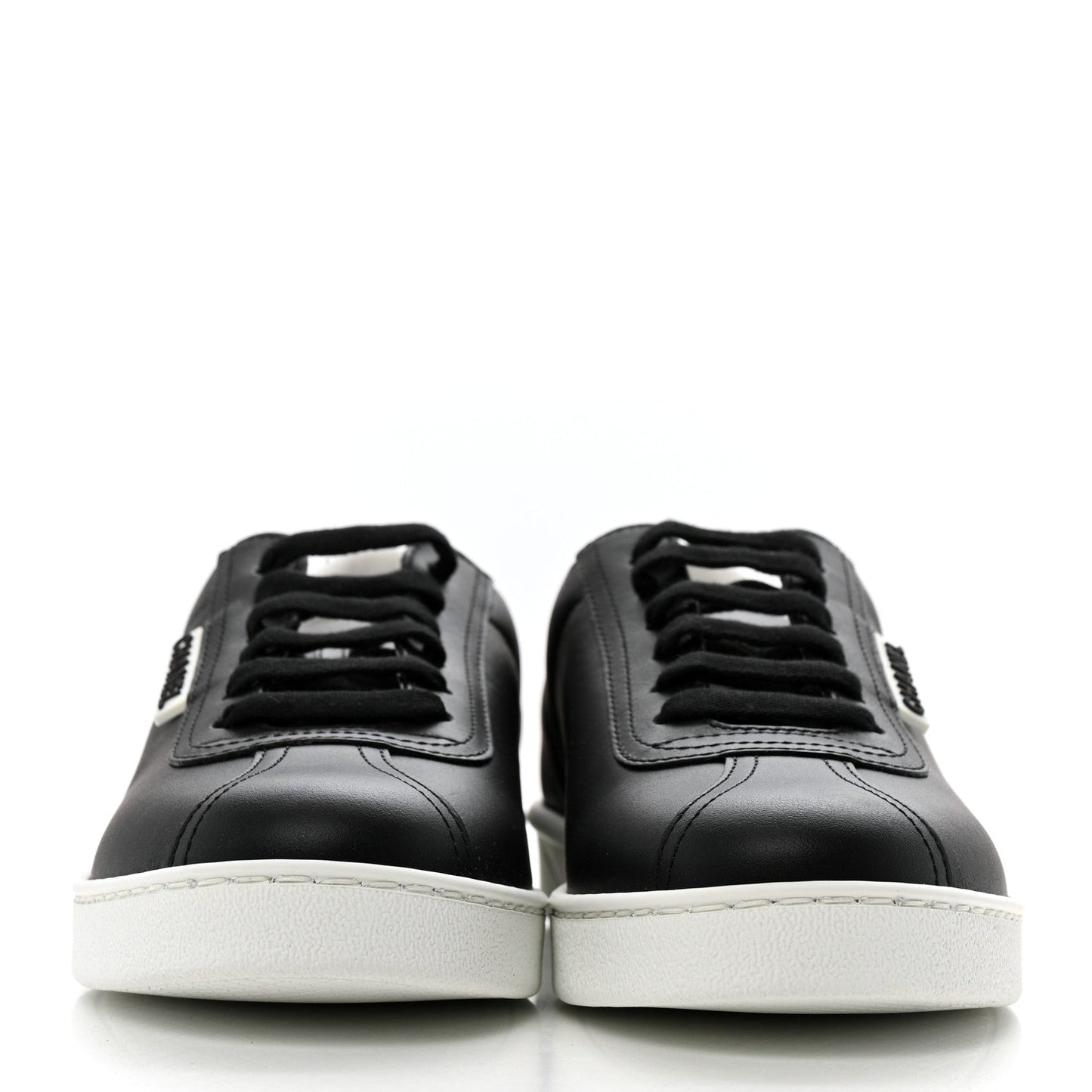 Chanel Calfskin CC Womens Sneakers 38 Black