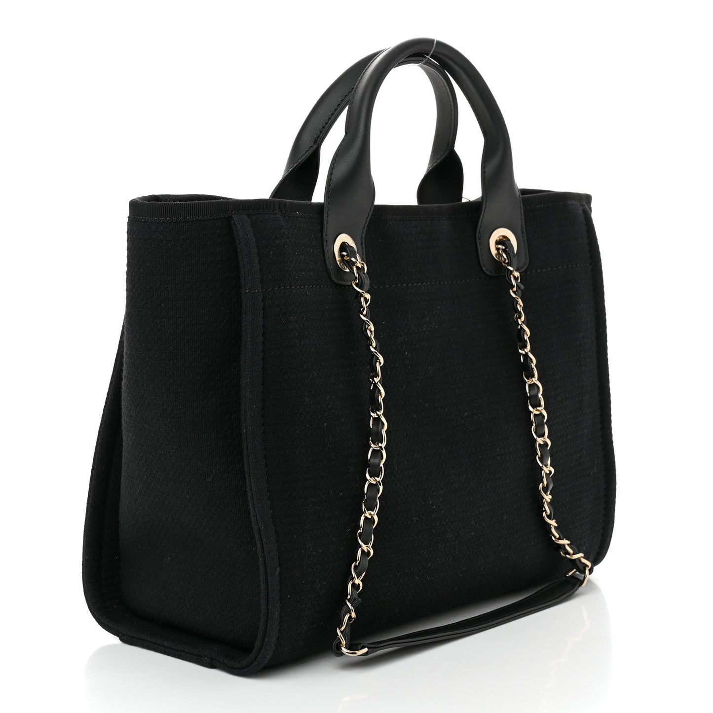 Chanel Mixed Fibers Small Deauville Tote Black