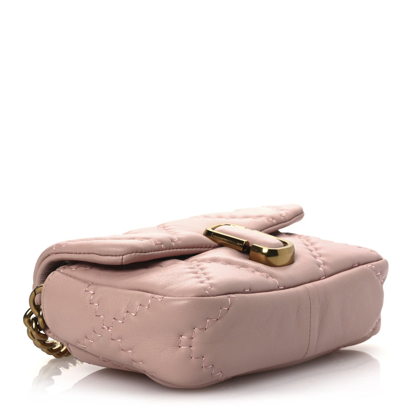 Marc Jacobs Lambskin Quilted J Marc Mini Shoulder Bag Rose