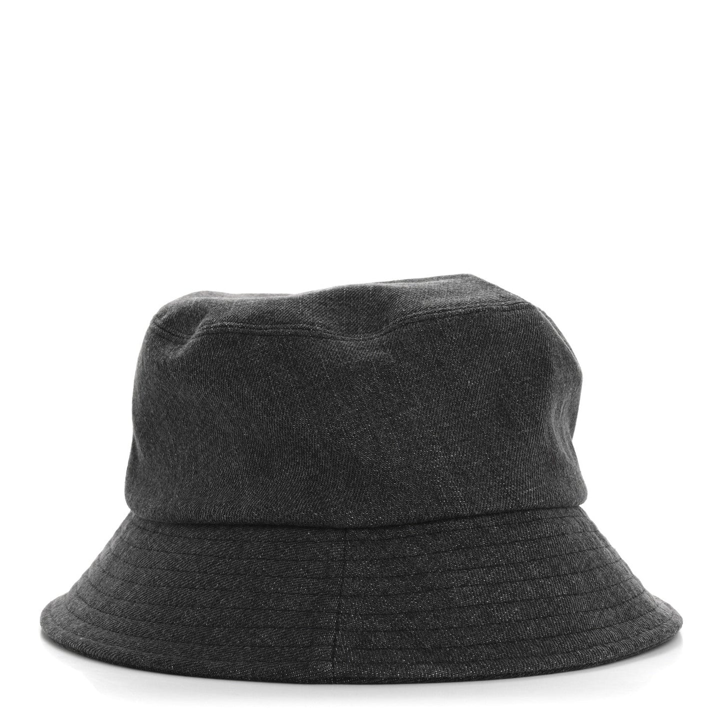 Chanel Denim Sequin Cloche Logo Bucket Hat M Black