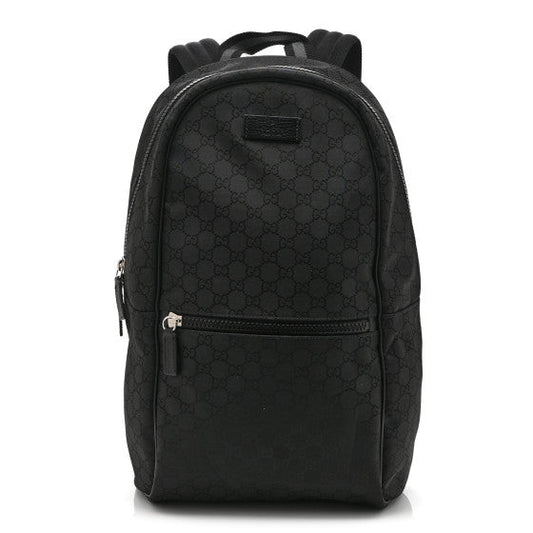 Gucci Nylon Monogram Slim Backpack Black