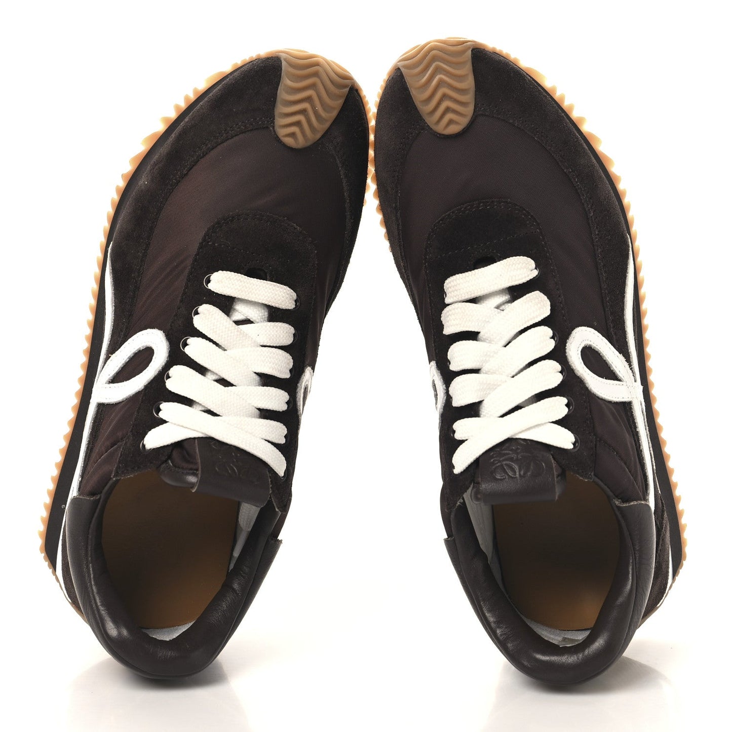 Loewe Nylon Suede Flow Runners Sneakers 37 Shitake