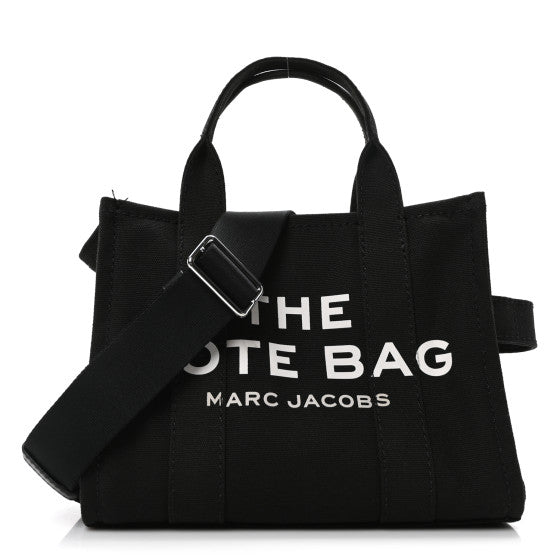Marc Jacobs Cotton Canvas Small The Traveler Tote Bag Black
