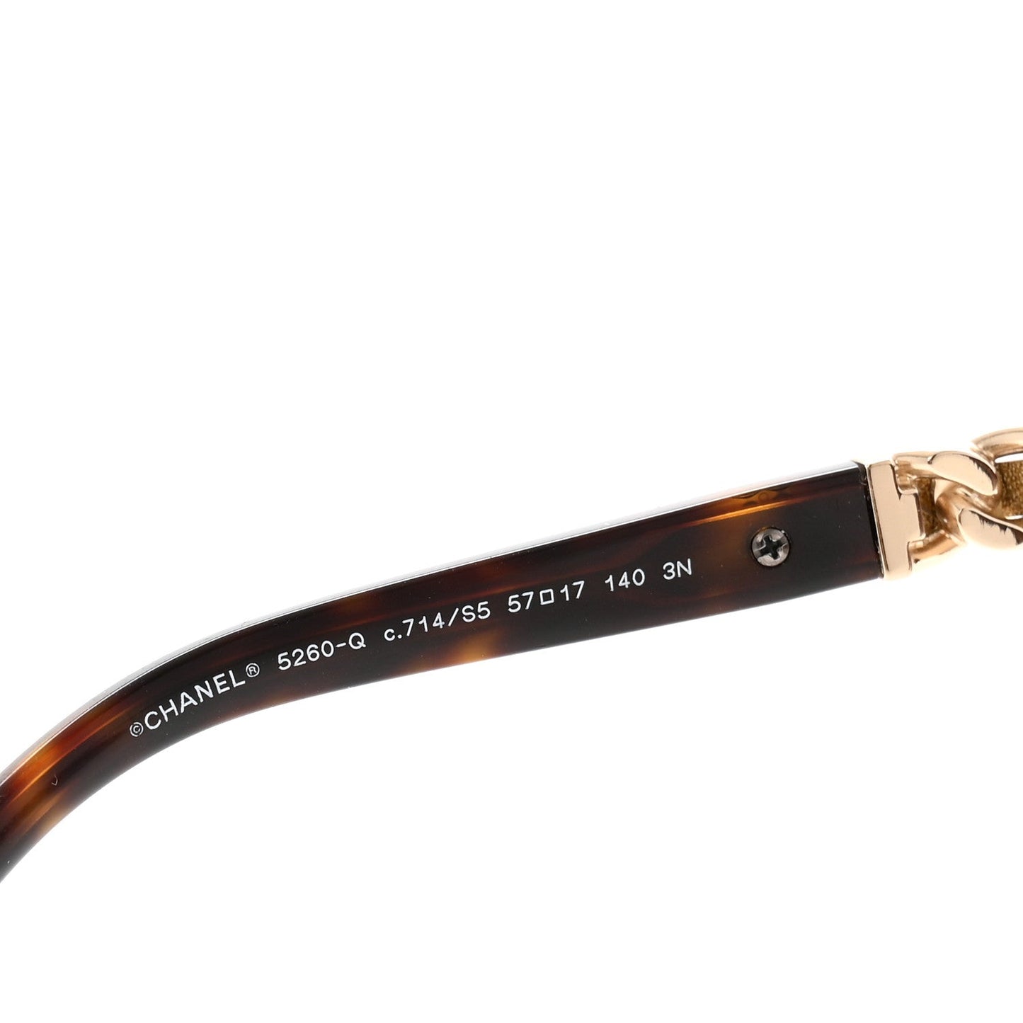 Chanel Acetate CC Chain Sunglasses 5260-Q Tortoise