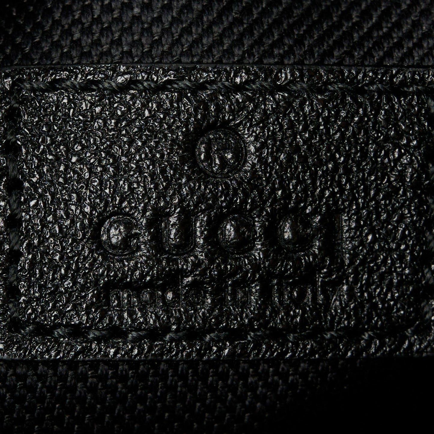 Gucci Sakai Be Green Calfskin Diagonal Stitched Mini Blondie Barrel Shoulder Bag Black