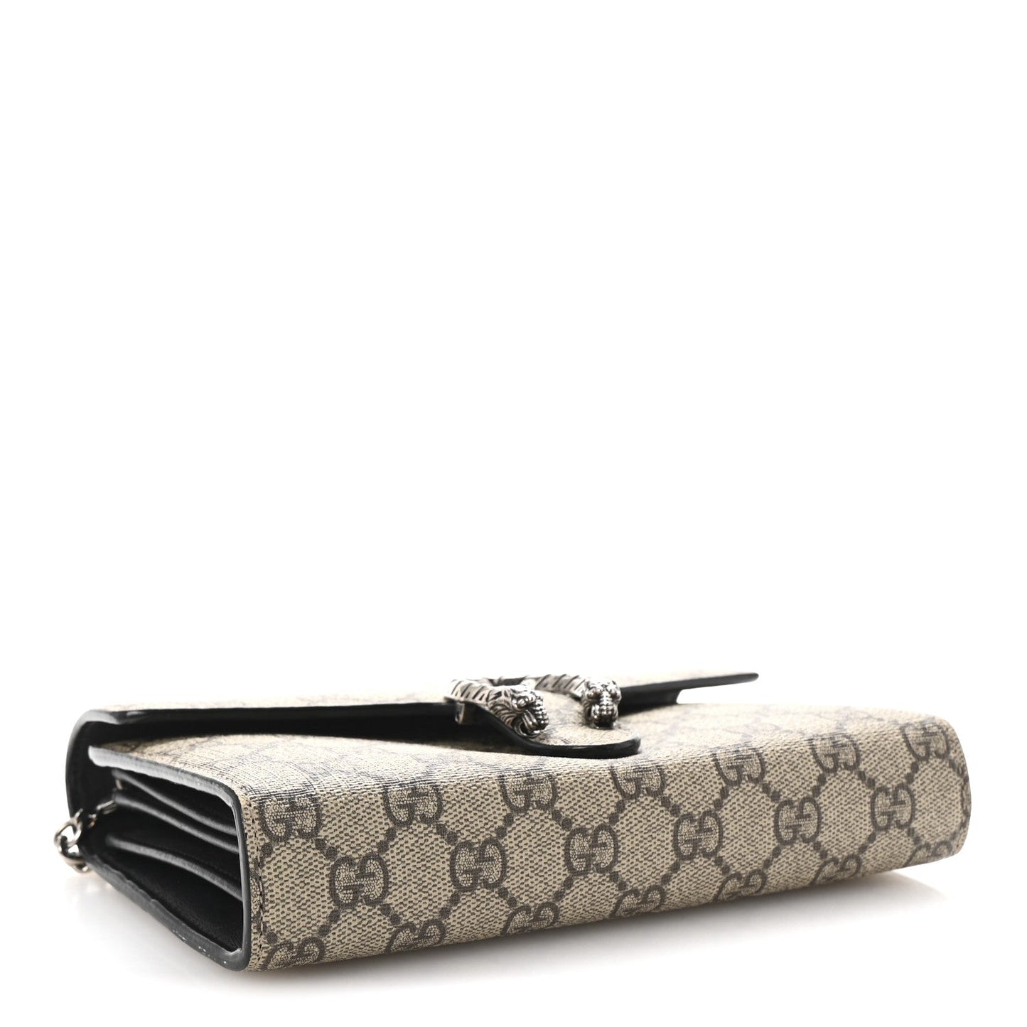 Gucci GG Supreme Monogram Mini Dionysus Chain Wallet Beige Black