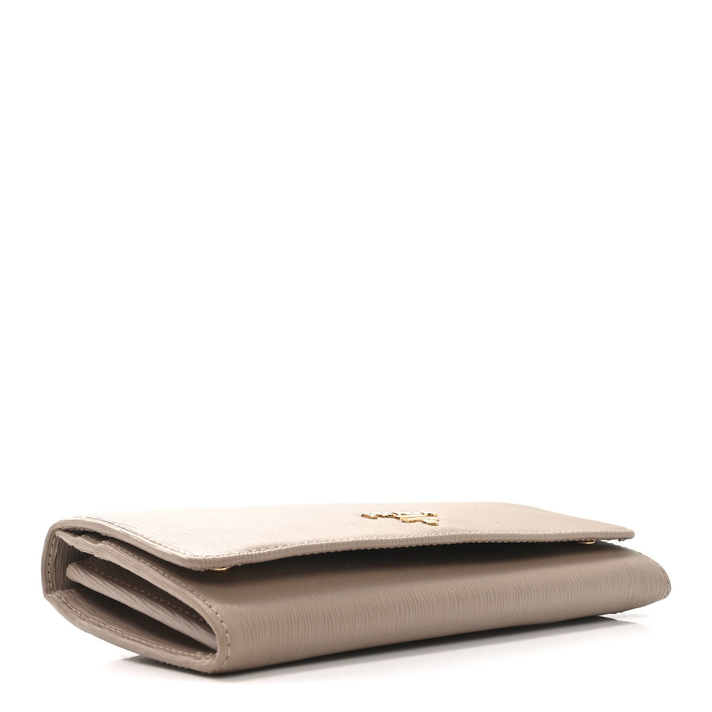 Prada Vitello Move Continental Flap Travel Wallet Cammeo