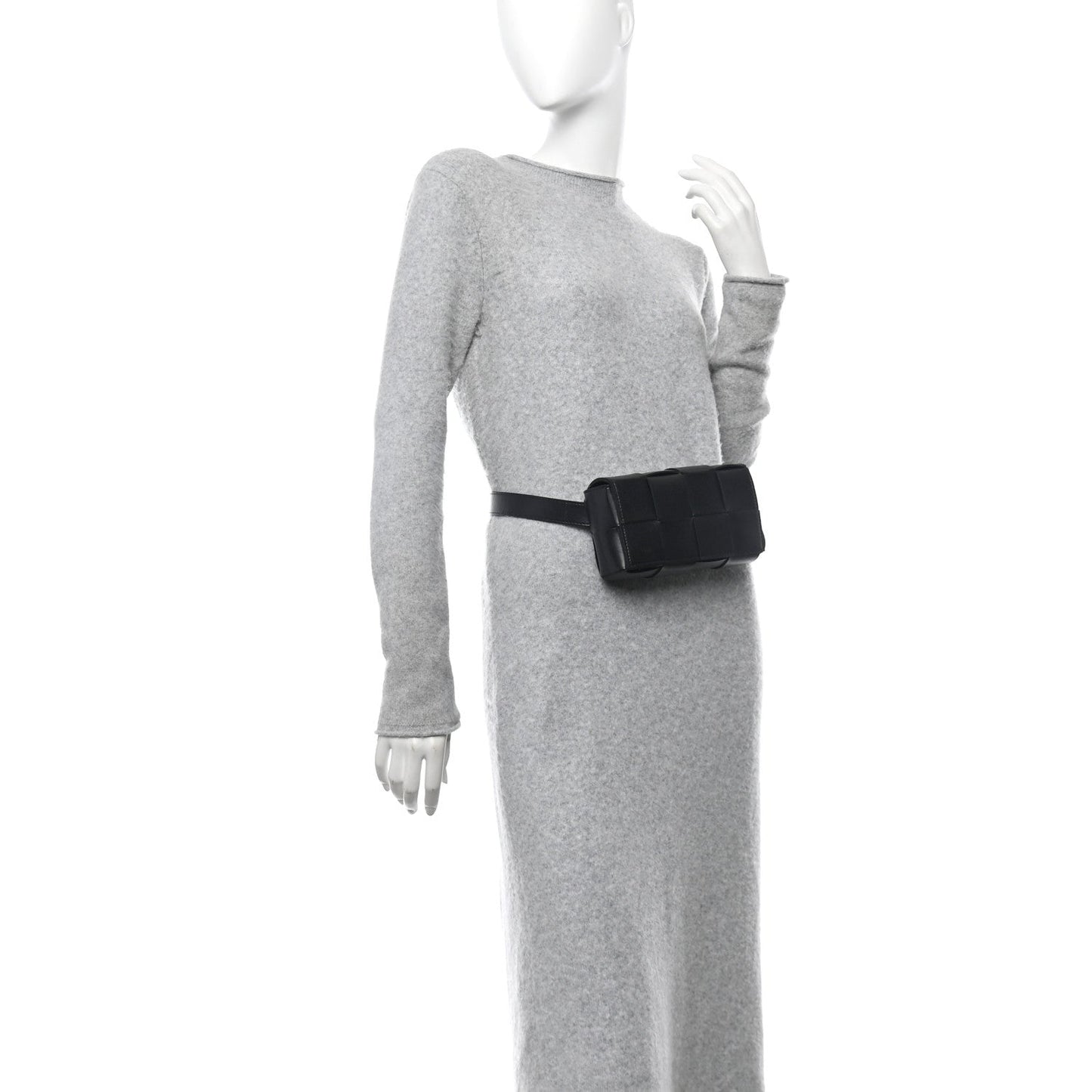 Bottega Veneta Nappa Maxi Intreccio The Belt Cassette Bag Black