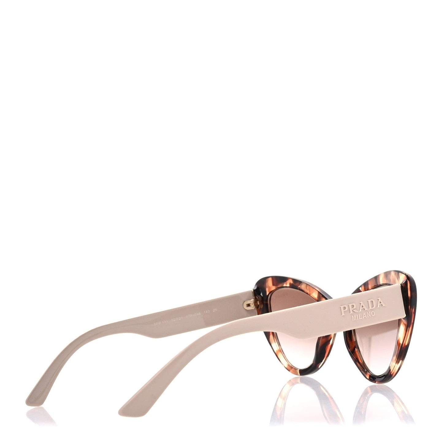 Prada Acetate Cat Eye Sunglasses SPR 13Y Tortoise Beige