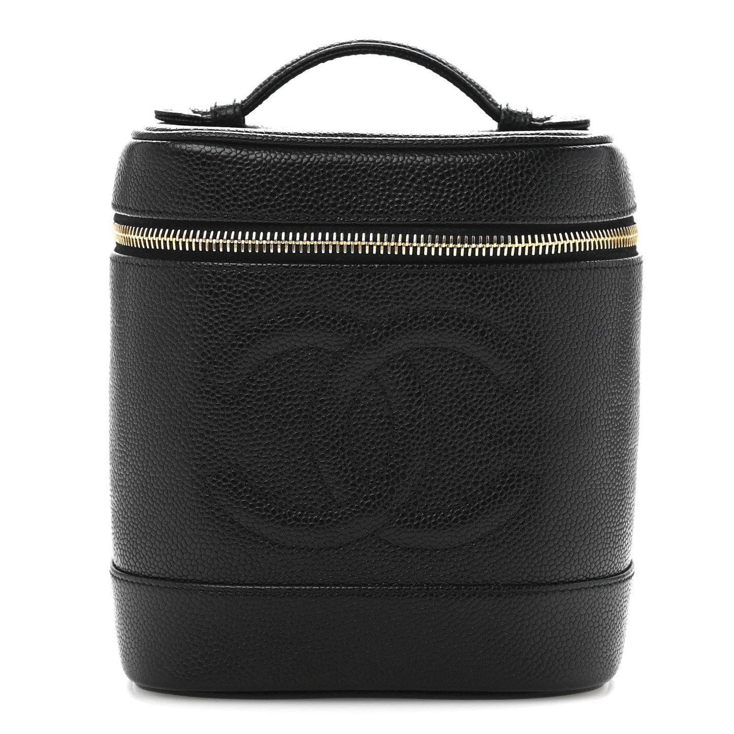 Chanel Caviar Vanity Cosmetic Case Black