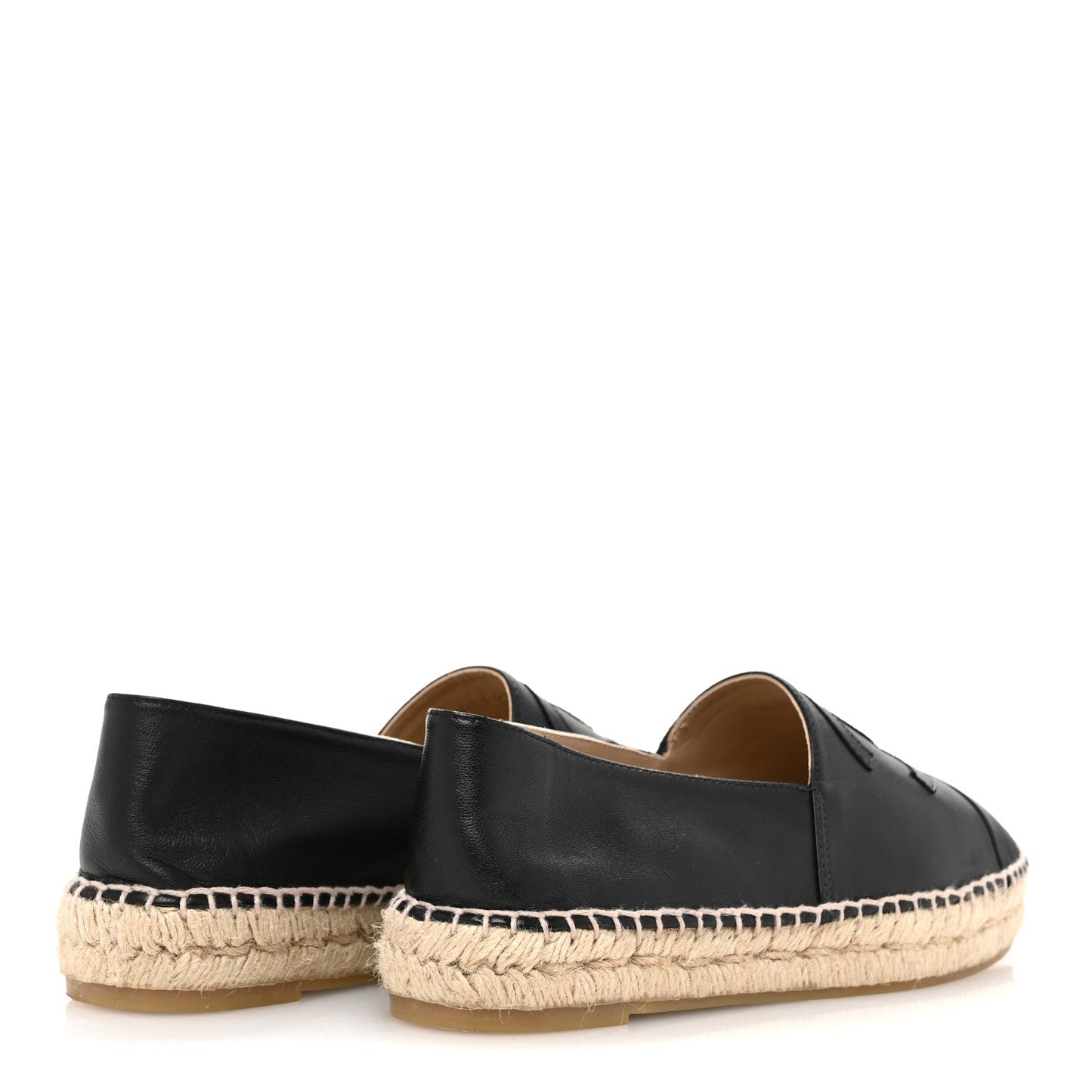 Chanel Lambskin CC Espadrilles 38 Black
