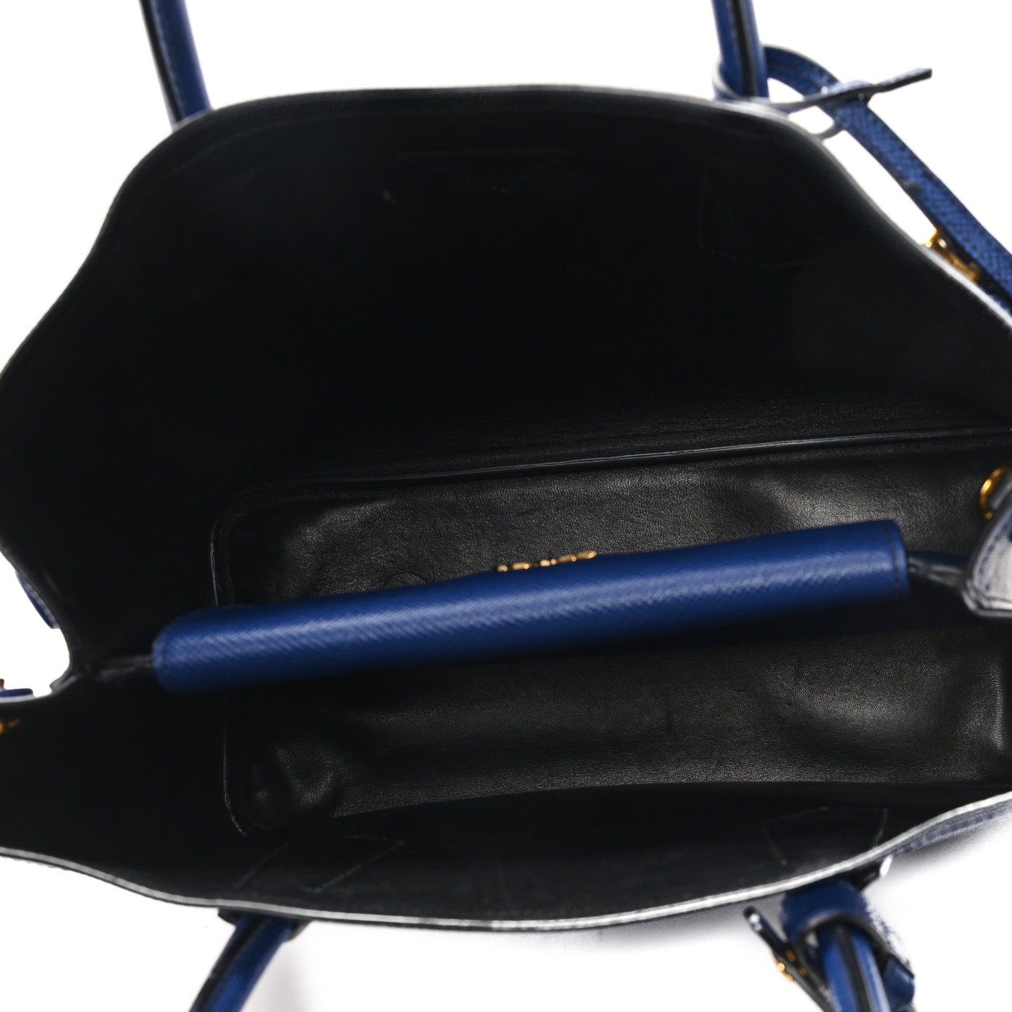 Prada Saffiano Cuir Small Double Bag Inchiostro