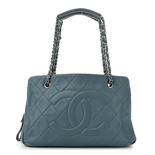Chanel Caviar Quilted Timeless CC Tote Blue