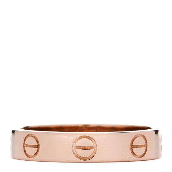 Cartier 18K Pink Gold 3.5mm LOVE Wedding Band Ring 51 5.75