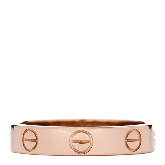 Cartier 18K Pink Gold 3.5mm LOVE Wedding Band Ring 51 5.75