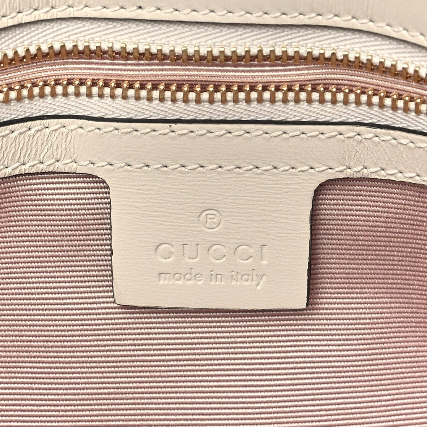 Gucci Calfskin Small Arli Flap Shoulder Bag Mystic White