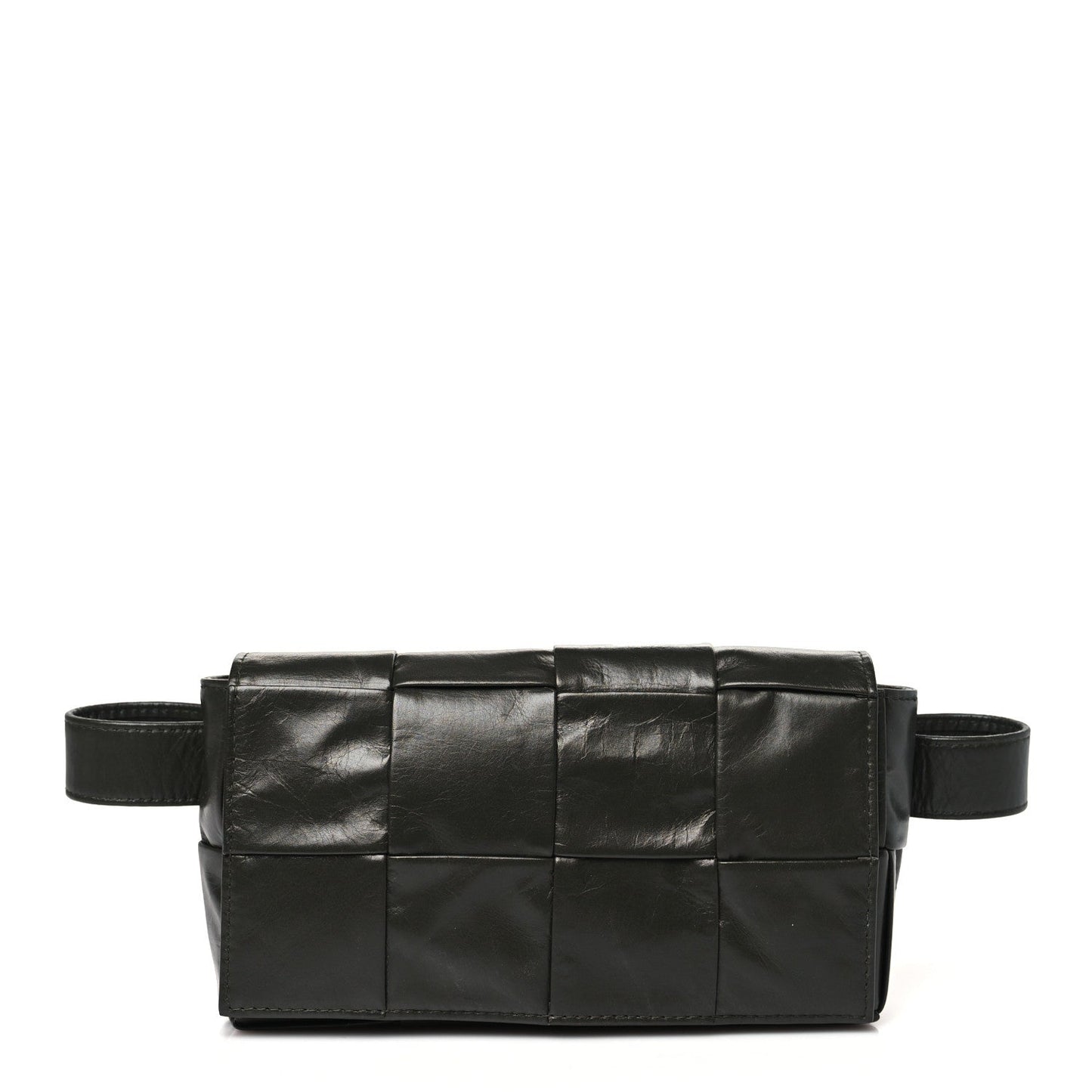 Bottega Veneta Paper Calfskin Intrecciato Cassette Belt Bag Raintree