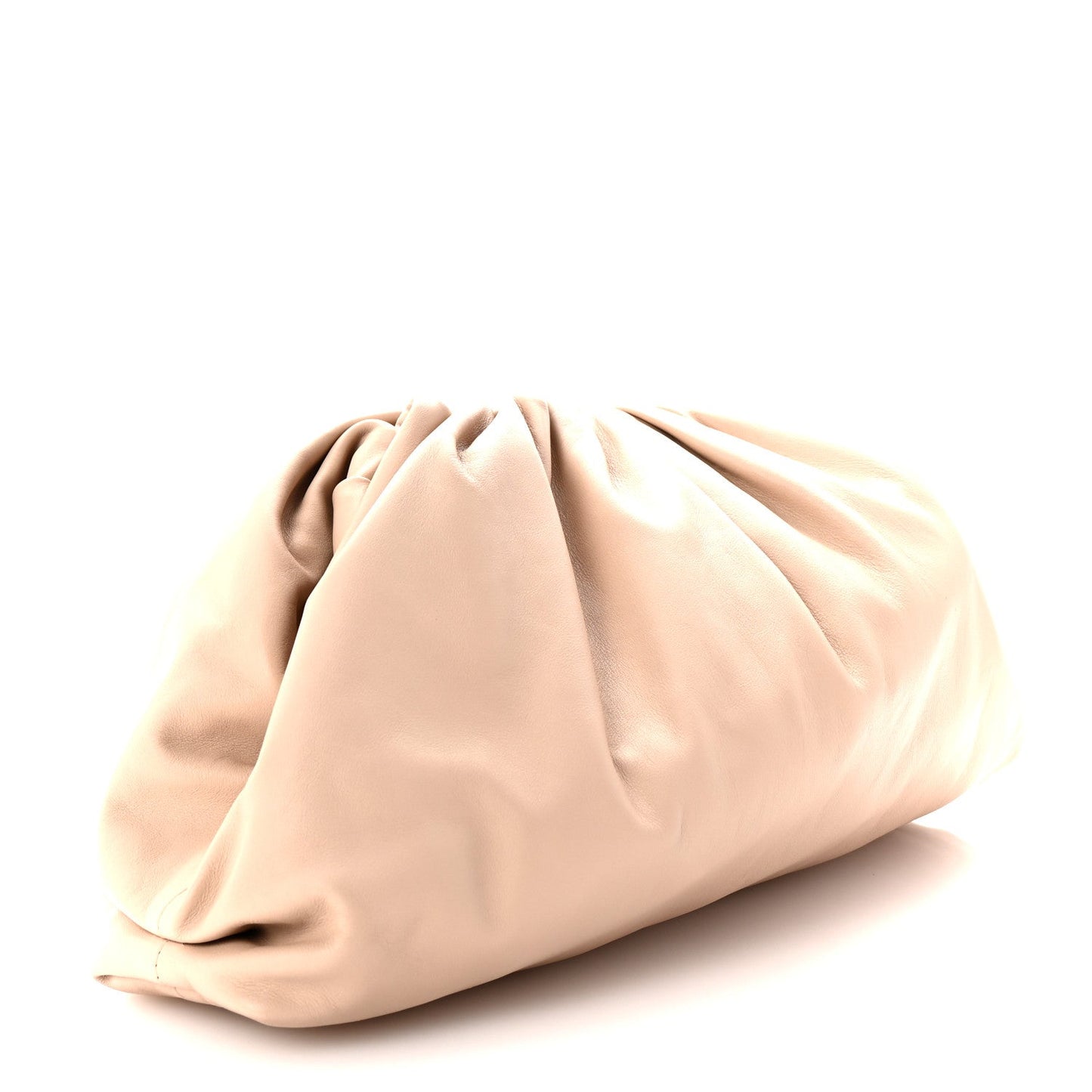 Bottega Veneta Smooth Butter Calf The Pouch Oversized Clutch Nude