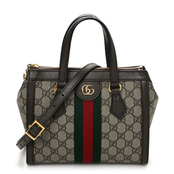 Gucci GG Supreme Monogram Small Ophidia Tote Bag Brown