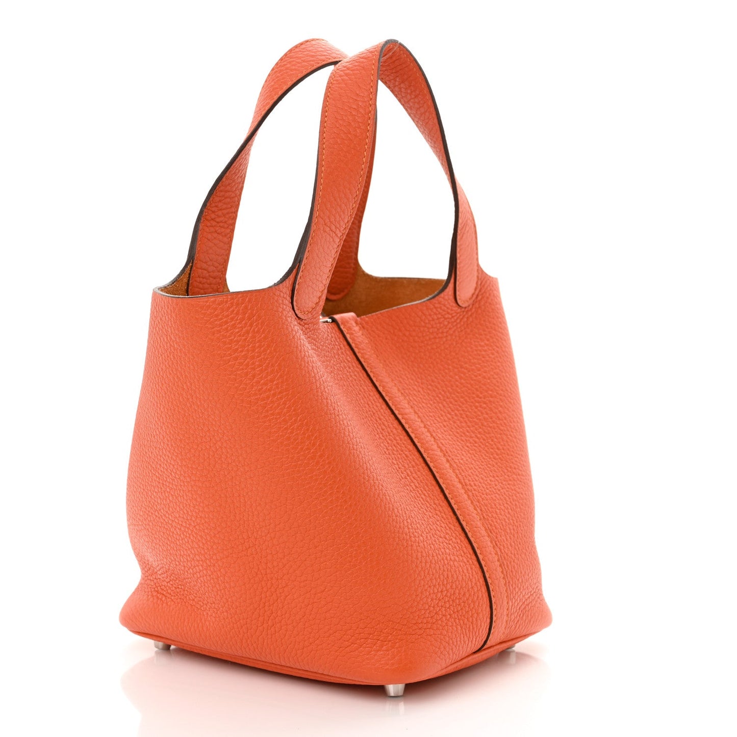 Hermes Taurillon Clemence Picotin Lock 18 PM Orange Poppy