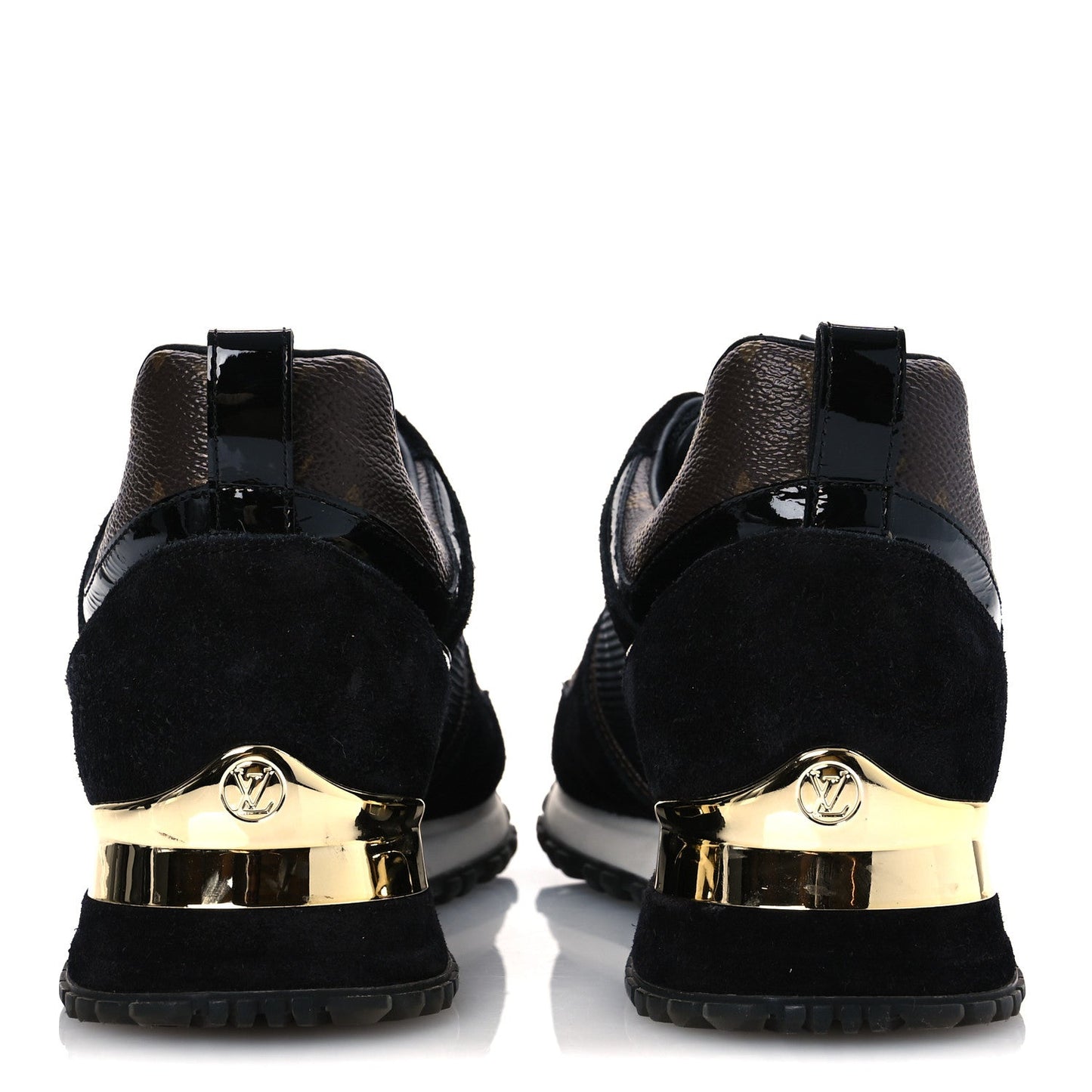 Louis Vuitton Suede Monogram Run Away Sneakers 36.5 Black