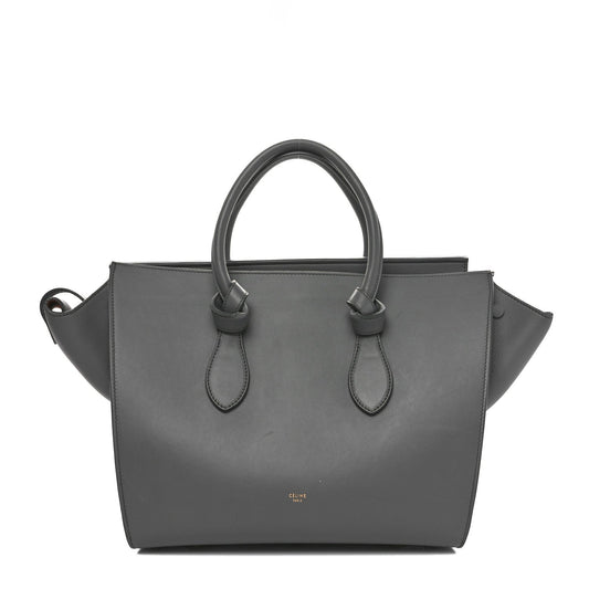 Celine Smooth Calfskin Small Tie Knot Tote Crystal Grey