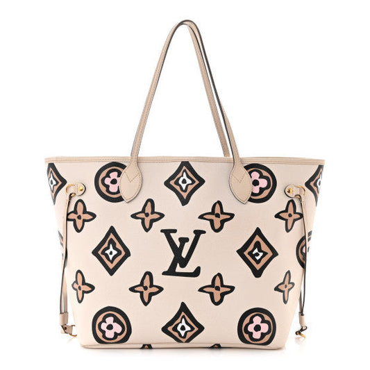 Louis Vuitton Monogram Giant Wild at Heart Neverfull MM  Creme