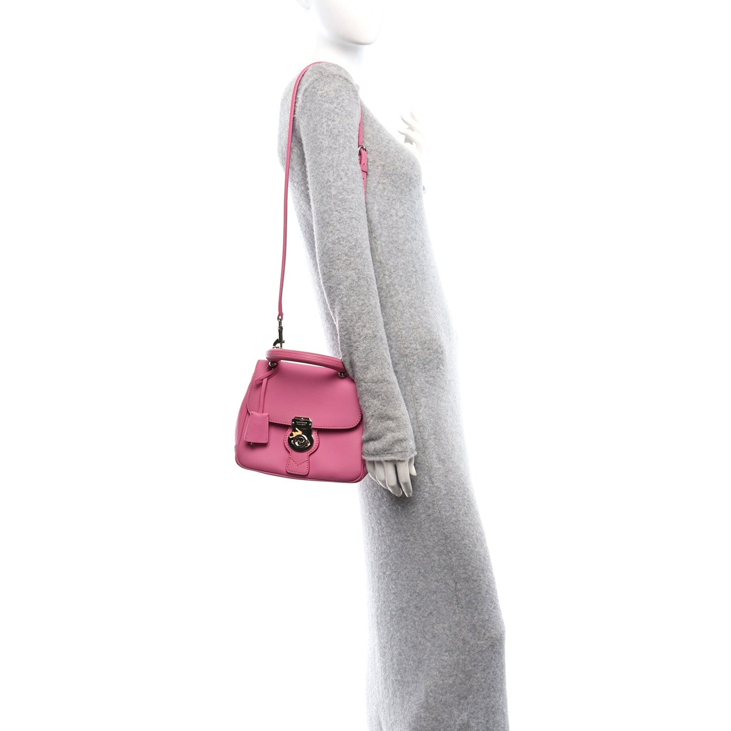 Burberry Trench Calfskin Small DK88 Top Handle Bag Rose Pink