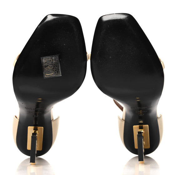 Saint Laurent Calfskin 110 Opyum Sandals 37 Real Beige