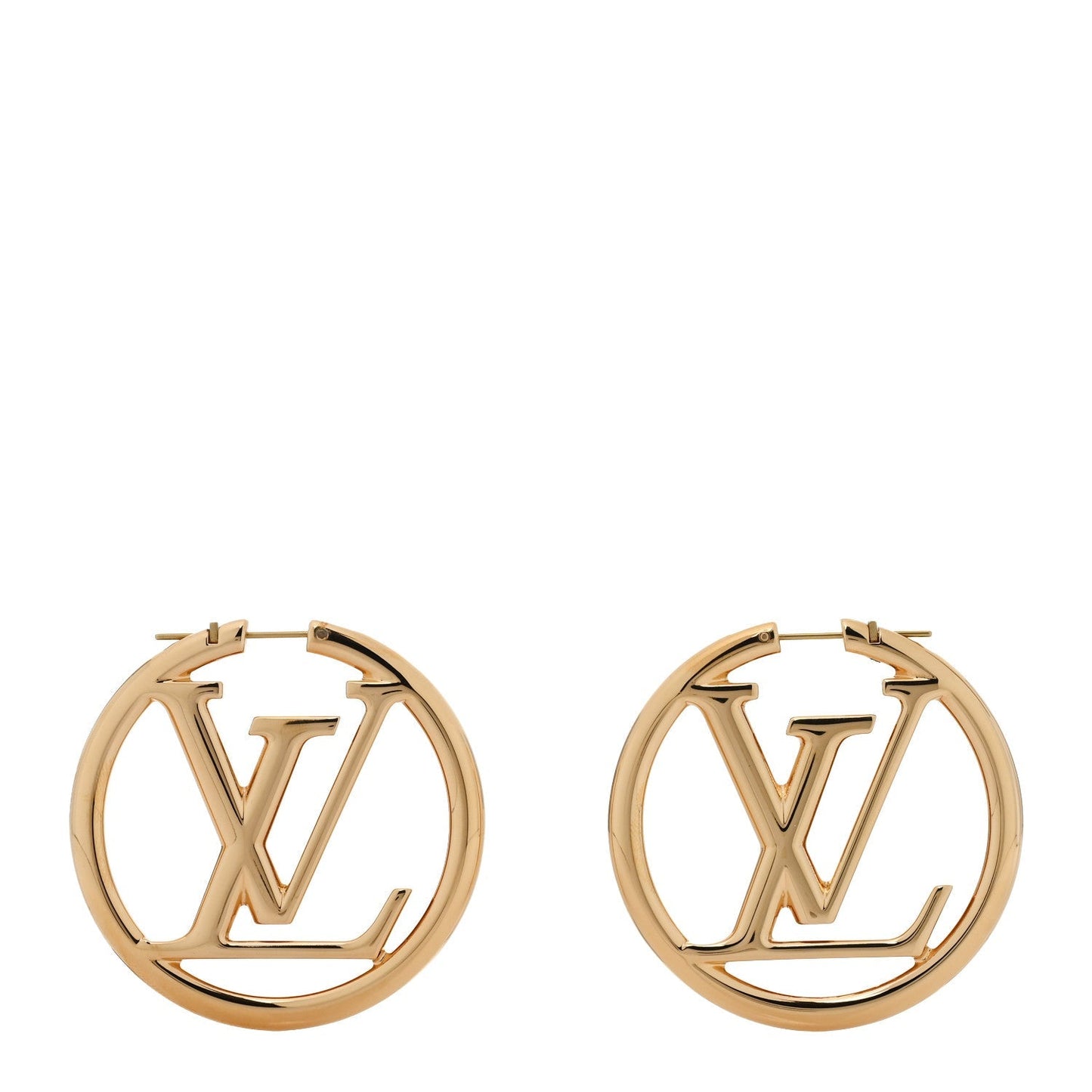Louis Vuitton Metal Louise Hoop Earrings Gold