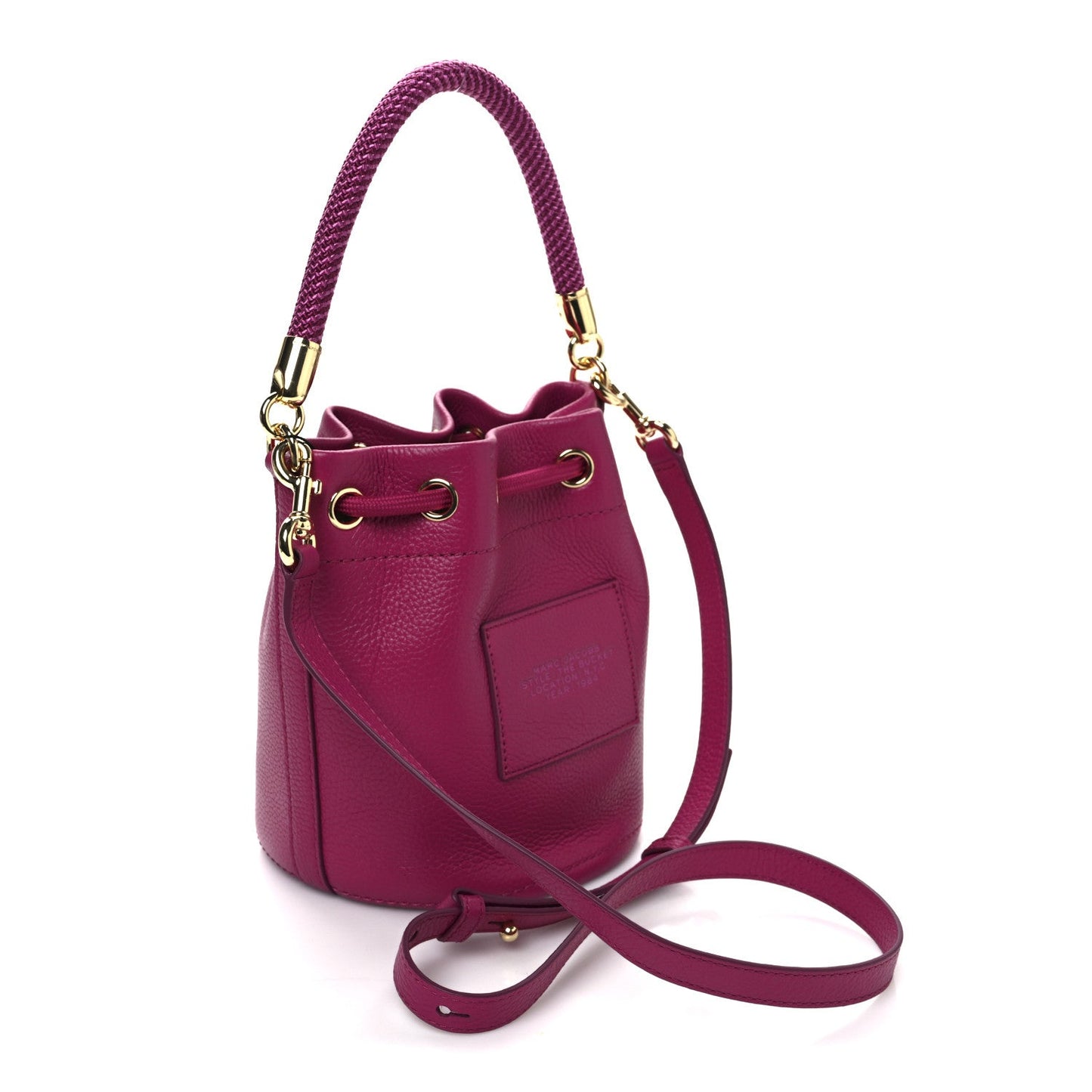 Marc Jacobs Grained Calfskin The Bucket Bag Lipstick Pink