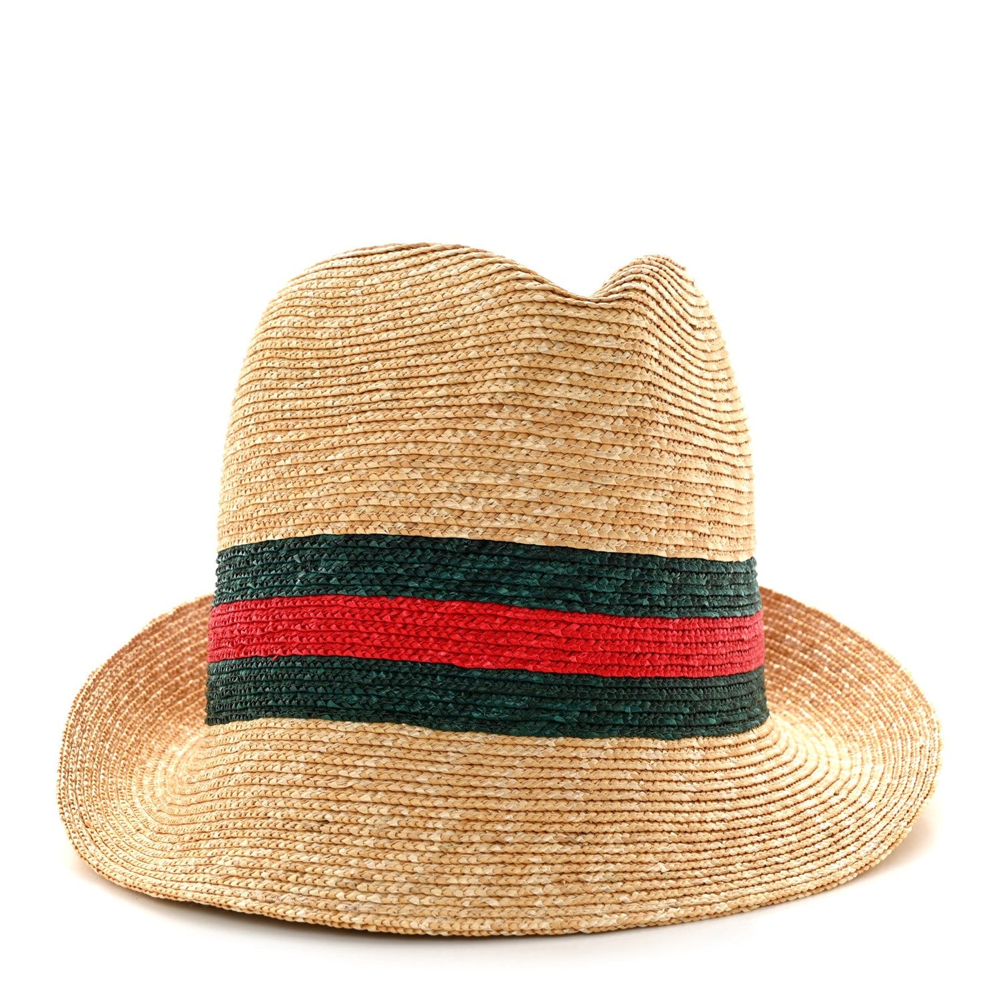 Gucci Abaca Straw Web Fedora Hat XS