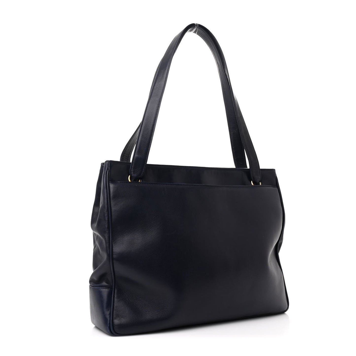 Chanel Lambskin CC Tote Navy