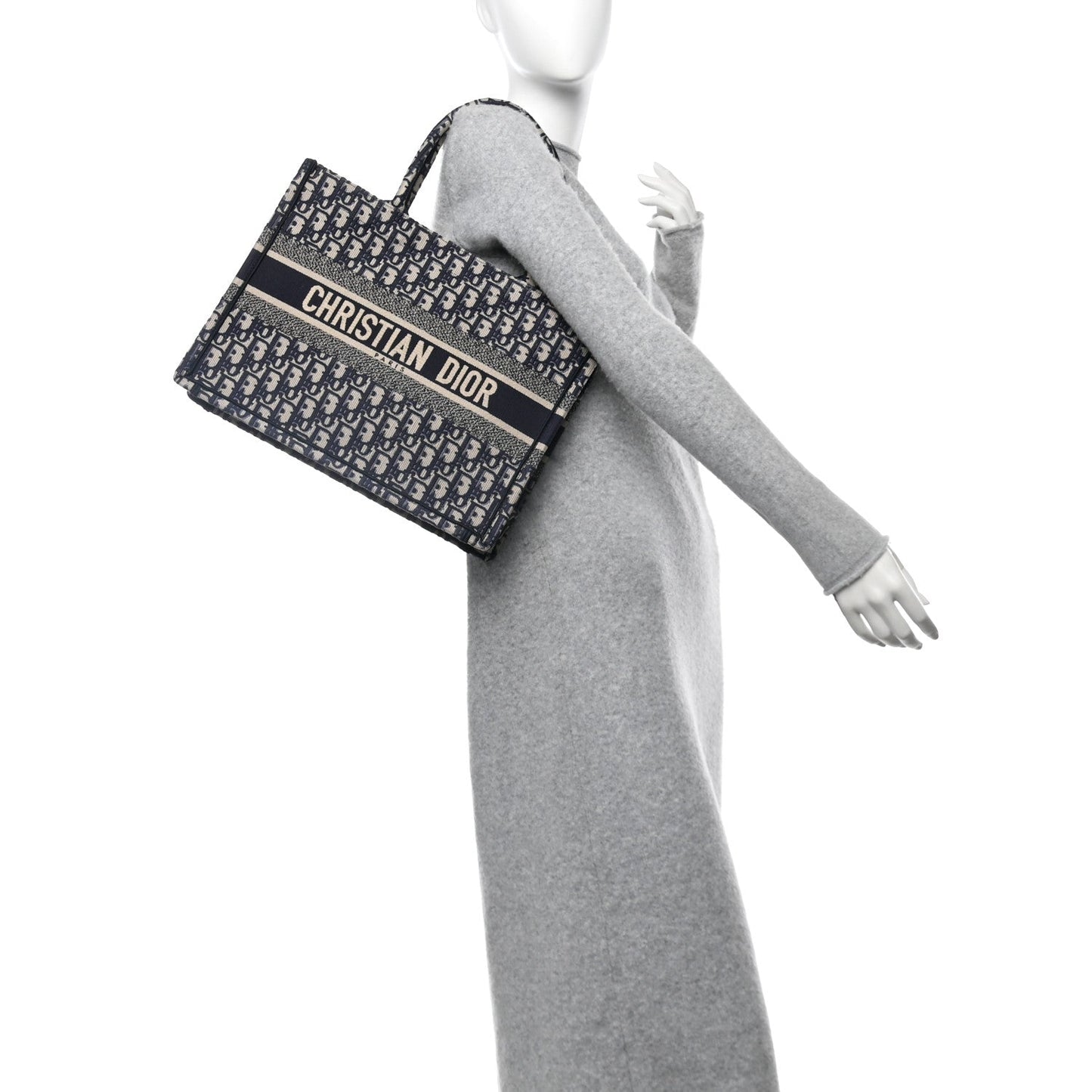 Christian Dior Oblique Medium Book Tote Blue Multicolor
