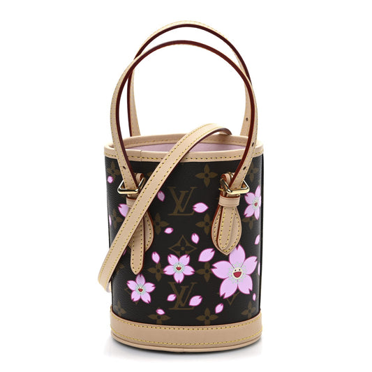 Louis Vuitton LV X TM Monogram Cherry Blossom Nano Bucket Sakura Brown