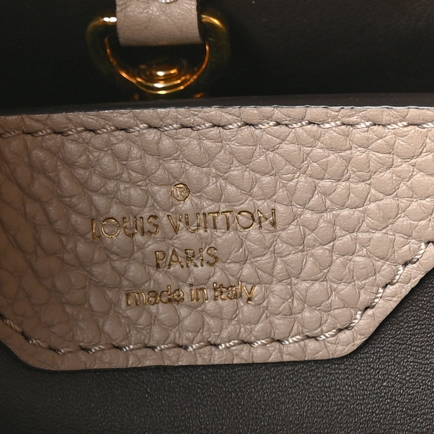 Louis Vuitton Taurillon Capucines BB Galet