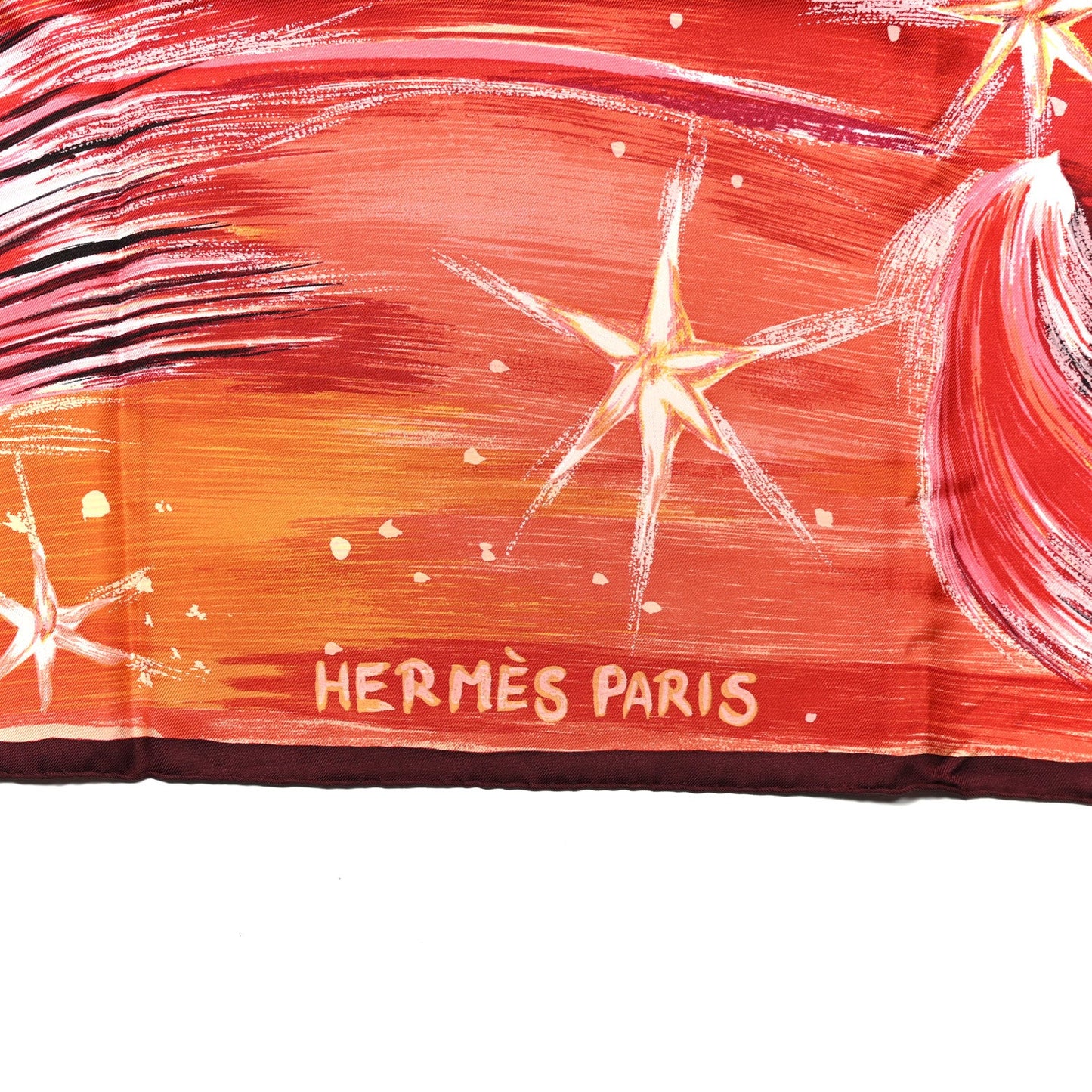 Hermes Silk Feux Du Ciel Scarf 90